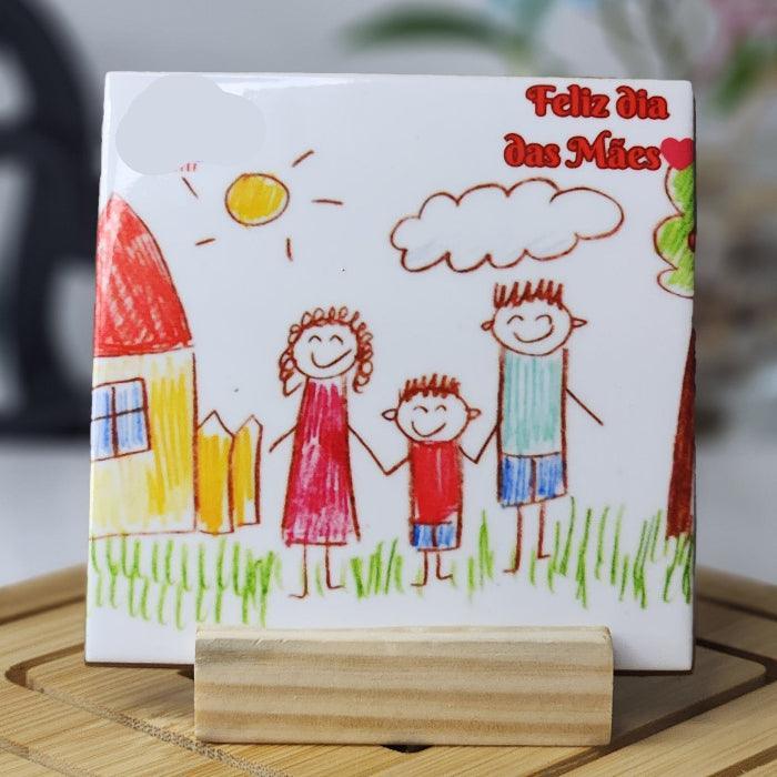 Azulejo Especial 10x10 – Mãe: Amor que não se mede