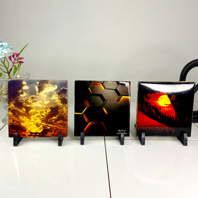 Kit com 3 Azulejos Personalizáveis – 10x10cm – Foto no Azulejo Decorativo Personalizado