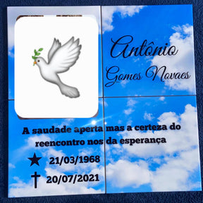 Painel para Lápides Personalizado – 40x40cm – Eternize Fotos e Imagens com Qualidade