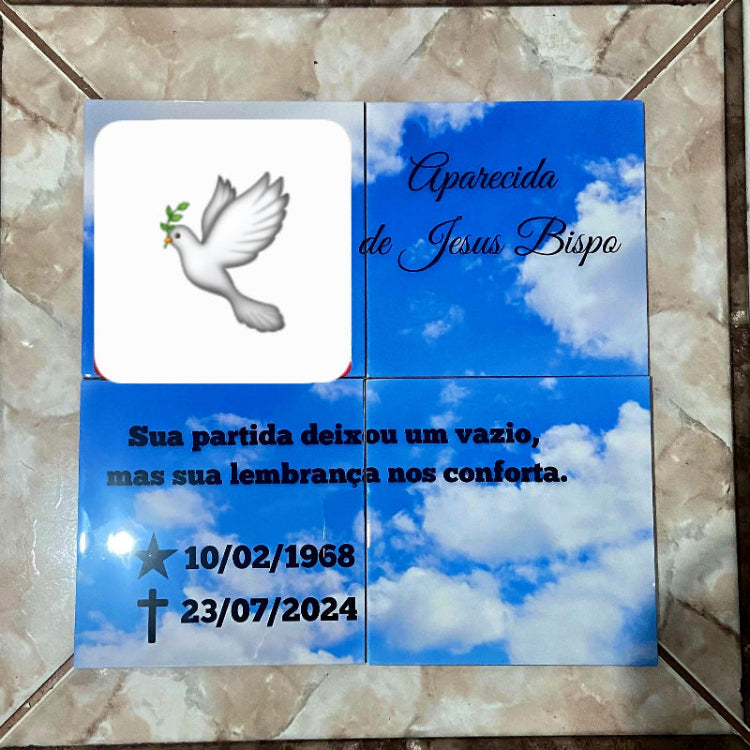 Painel para Lápides Personalizado – 40x40cm – Eternize Fotos e Imagens com Qualidade