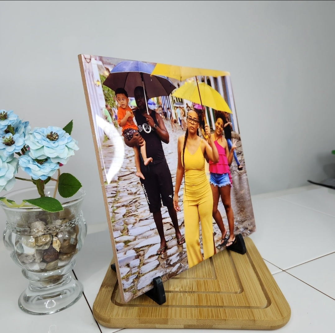 Suas Fotos no Seu Azulejo Quadrado – 20x20cm – Foto no Azulejo Personalizado